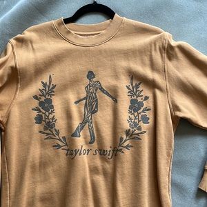 Taylor Swift folklore on that tight rope pullover sweatshirt yellow